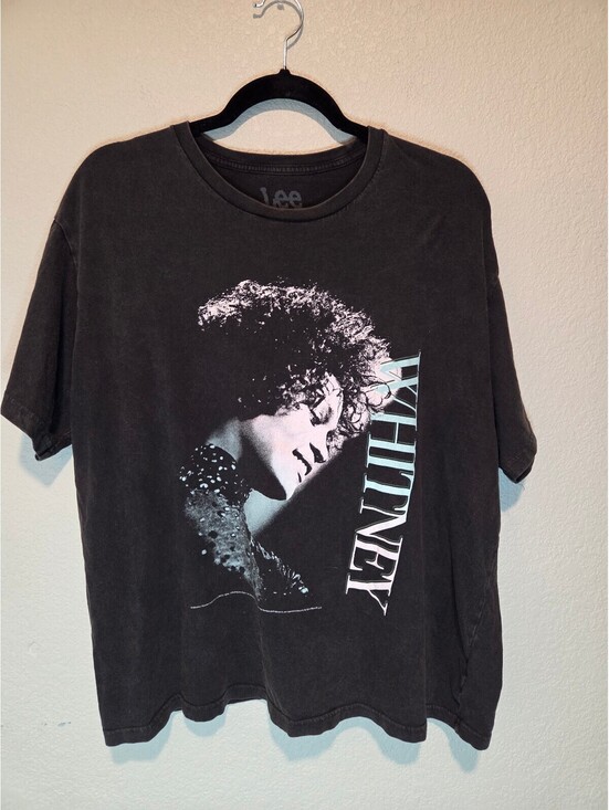Lee Tops - Lee Whitney Houston Graphic T-Shirt Black Size L